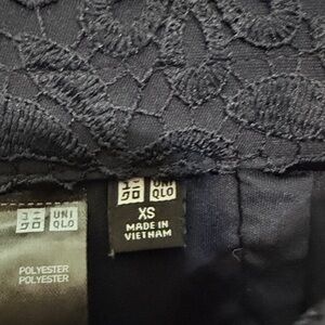 Uniqlo Dark Blue Lace Top XS